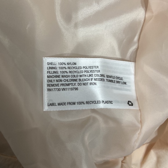 Women's Cream Blush Taffeta Lined Wide Collared Wrap Jacket A New Day Medium - Picture 4 of 4